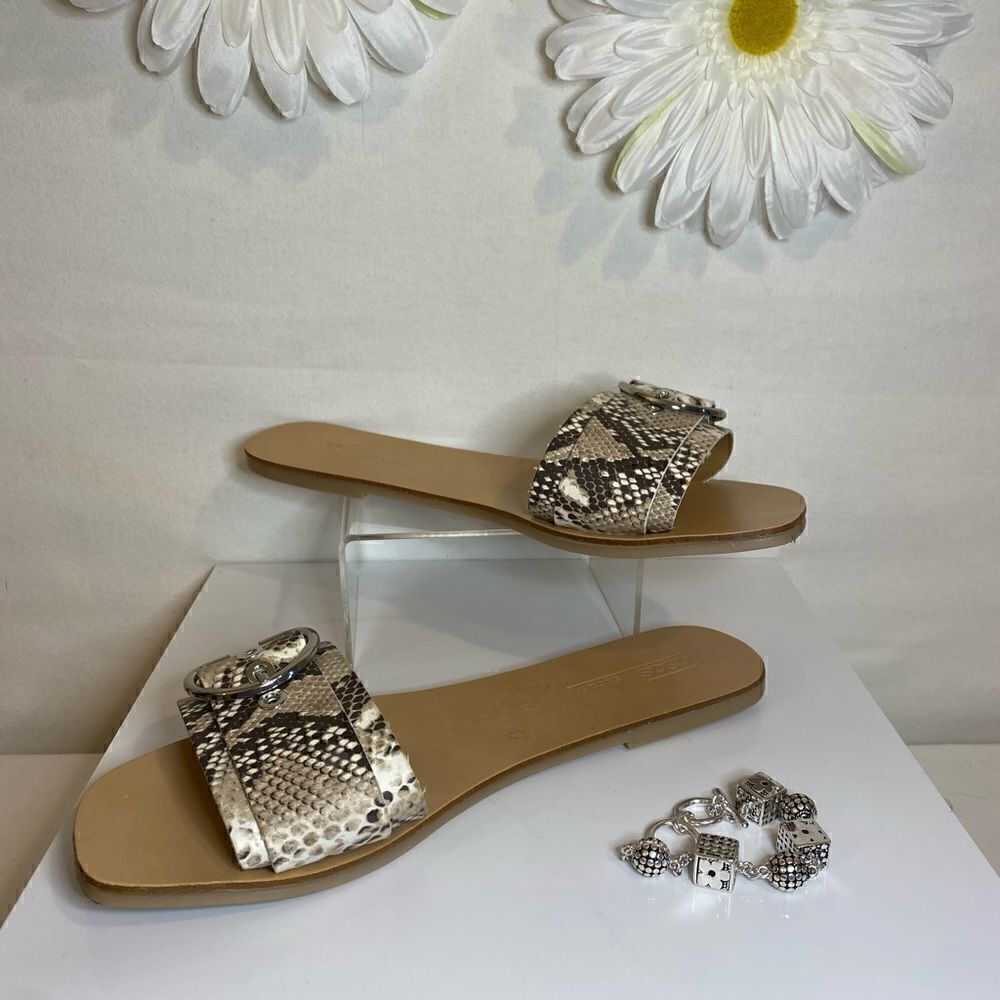 ASOS Snake Print Slip On Sandals